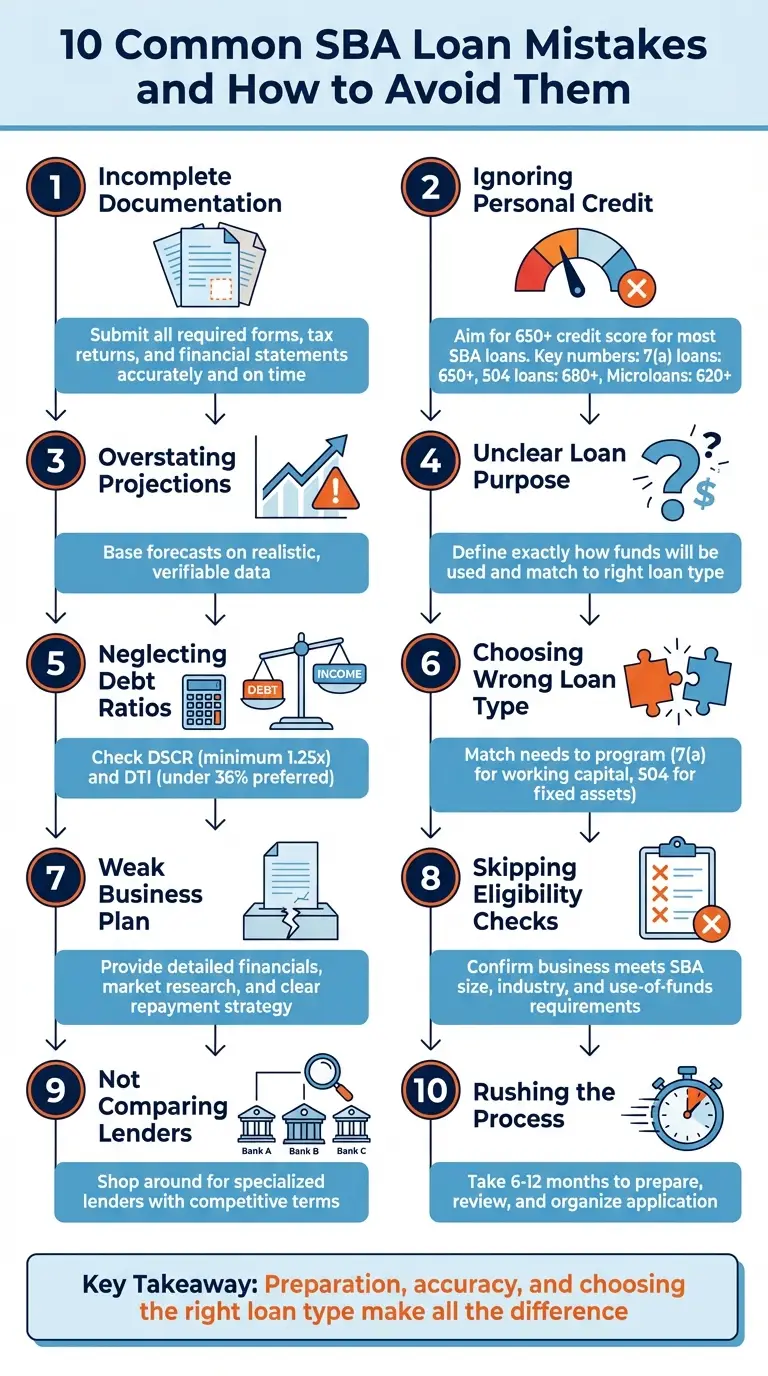 10 Common SBA Loan Mistakes and How to Avoid Them