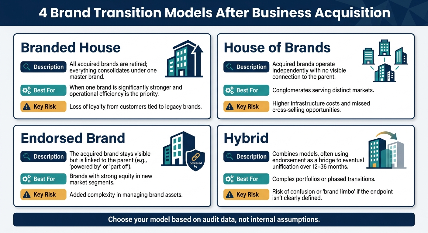 4 Brand Transition Models After Business Acquisition: Branded House, House of Brands, Endorsed Brand, and Hybrid