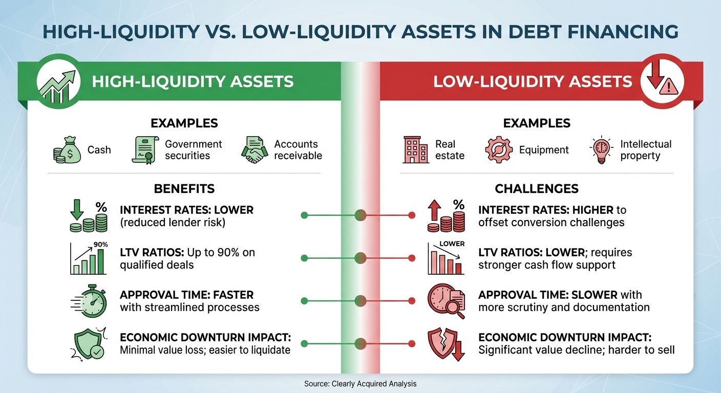 High-Liquidity vs Low-Liquidity Assets in Debt Financing