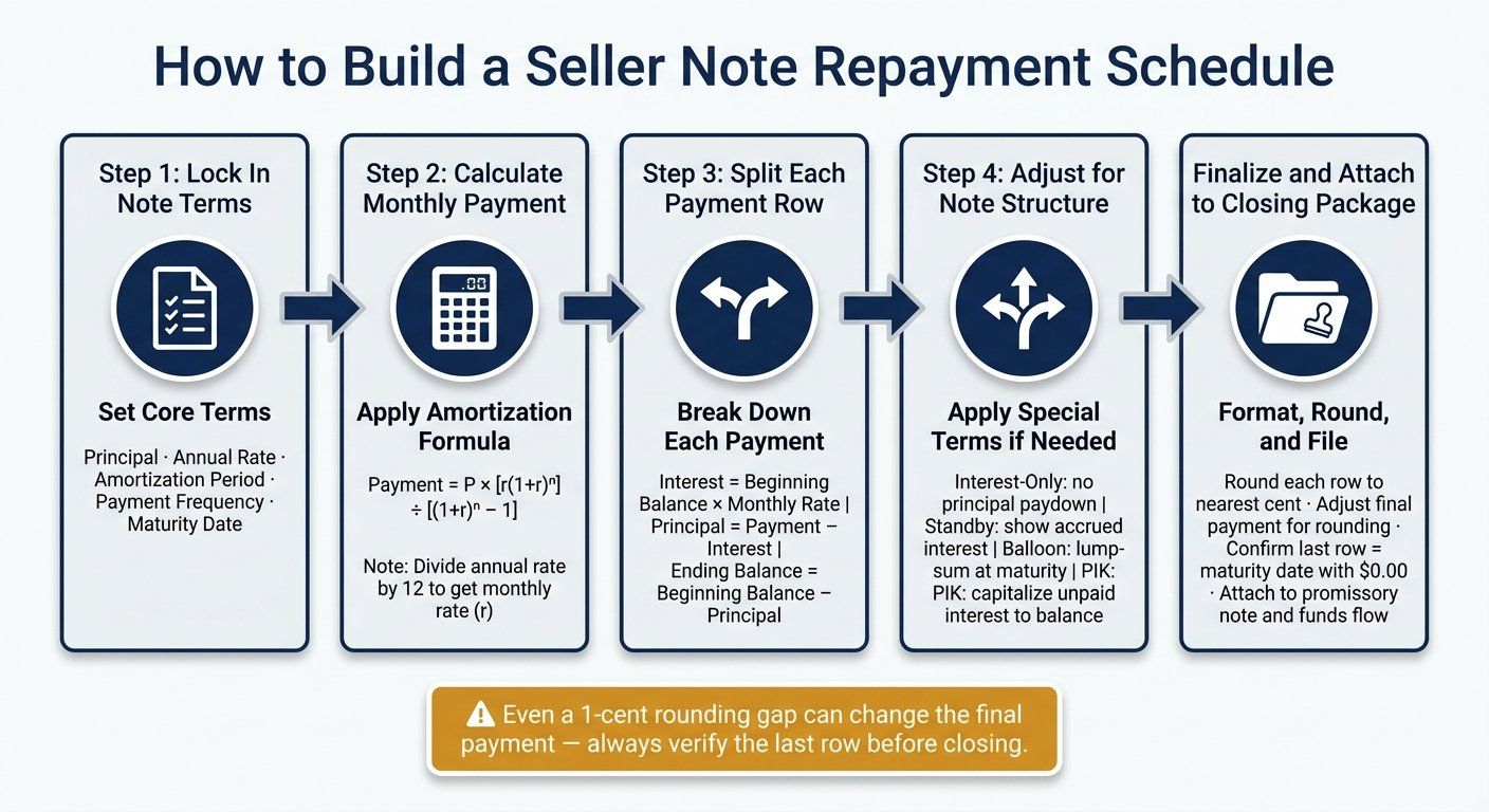 Seller Note Repayment Schedule Guide | ClearlyAcquired