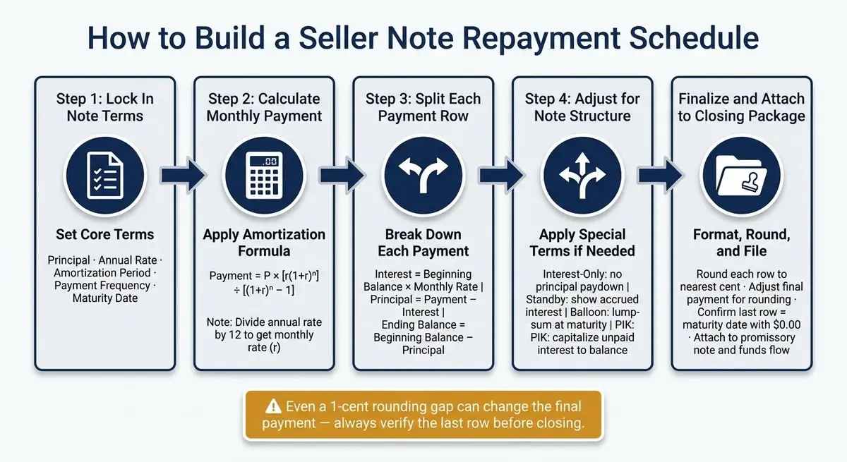 Seller Note Examples Seller Note Repayment Schedule Guide | ClearlyAcquired