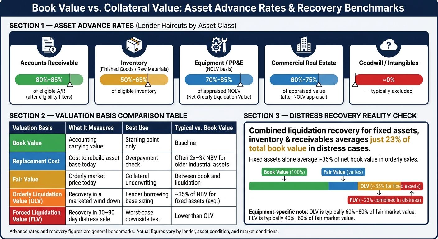 Book Value vs. Collateral Value: Asset Advance Rates & Recovery Benchmarks