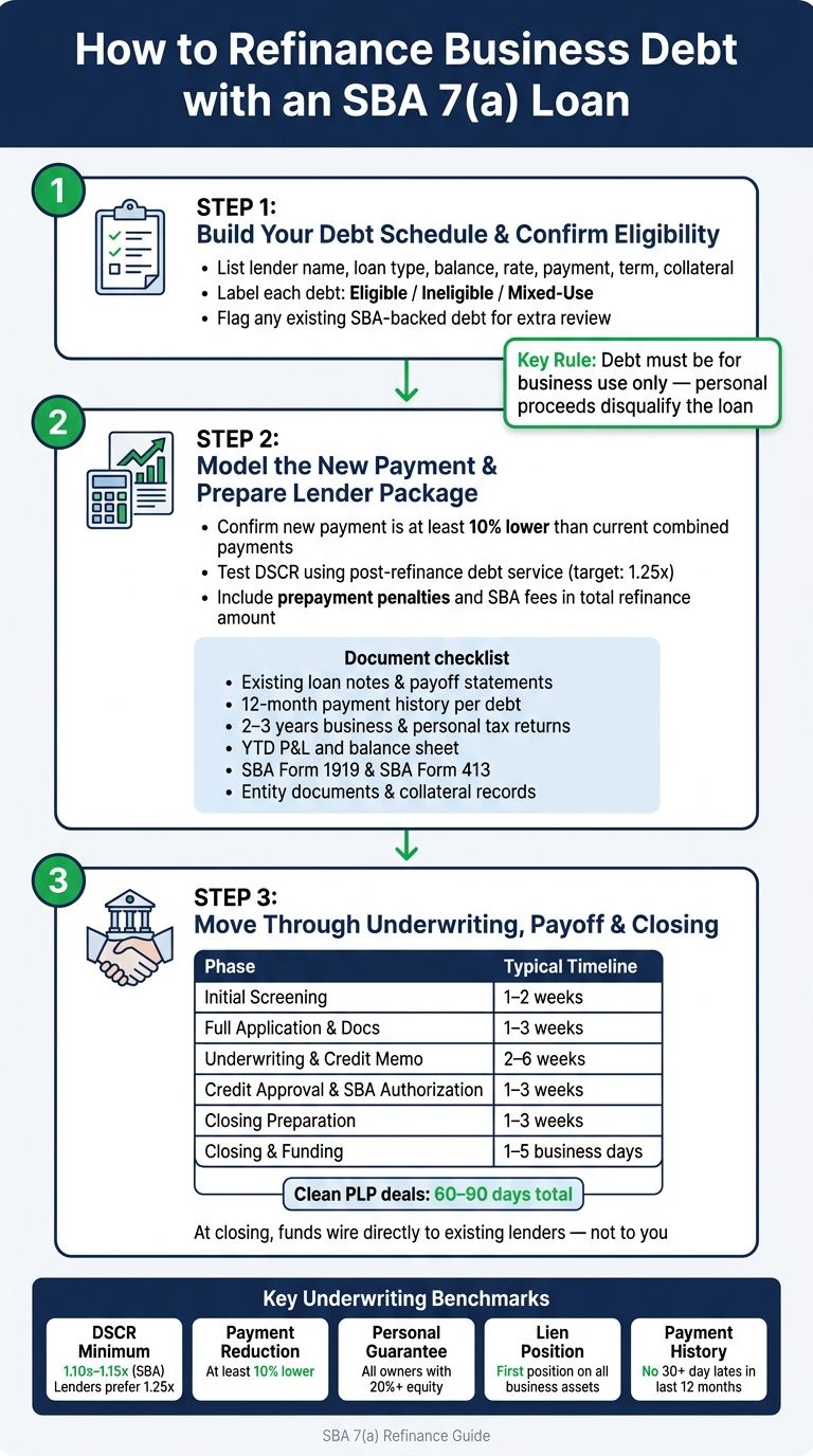 SBA 7(a) Loan Refinancing: Step-by-Step Process & Key Requirements