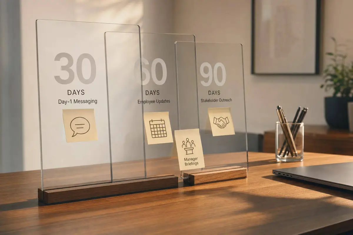 Post-Acquisition Communication Plan: 30-60-90 Days
