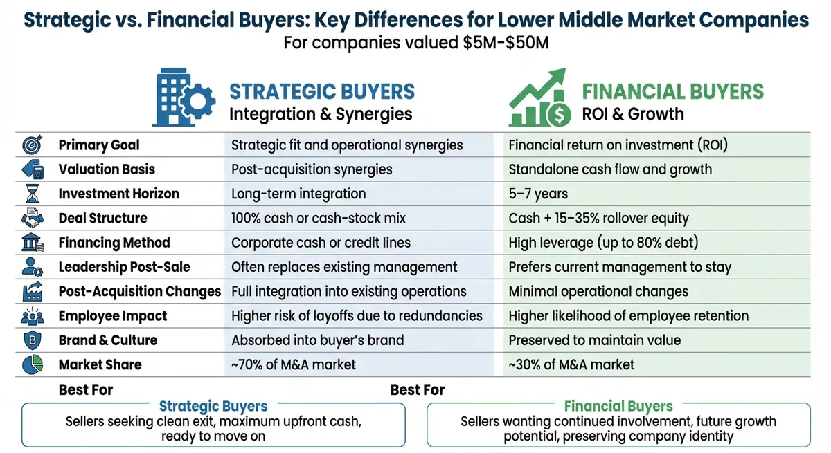 Strategic vs. Financial Buyers of Lower Middle Market Companies