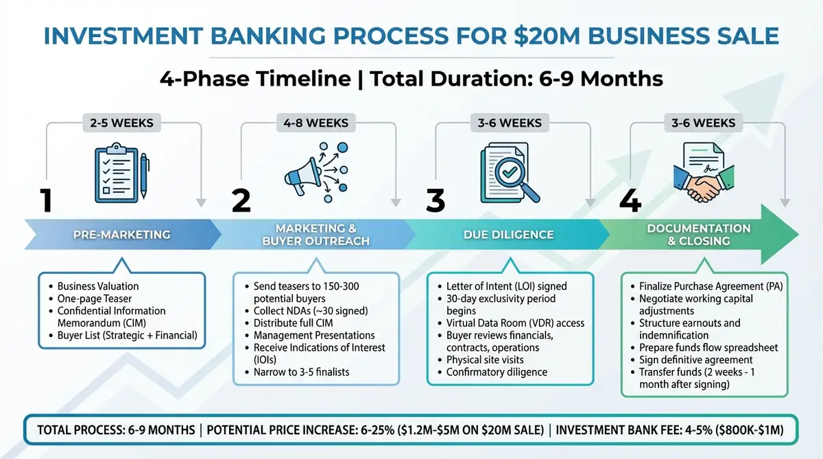 The Role of an Investment Bank (Business Brokerage) in a $20M Sale.