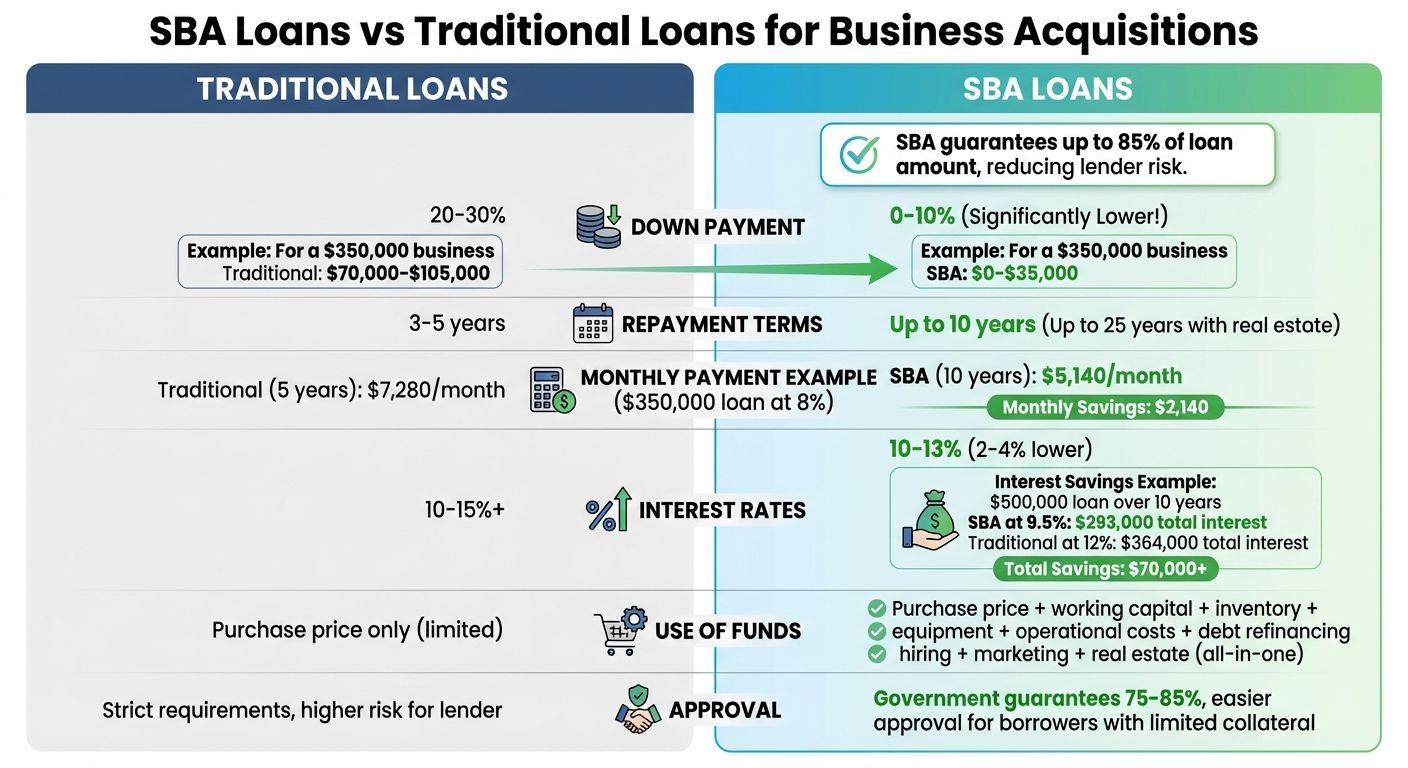 SBA Loans vs Traditional Loans: Key Differences for Business Acquisitions