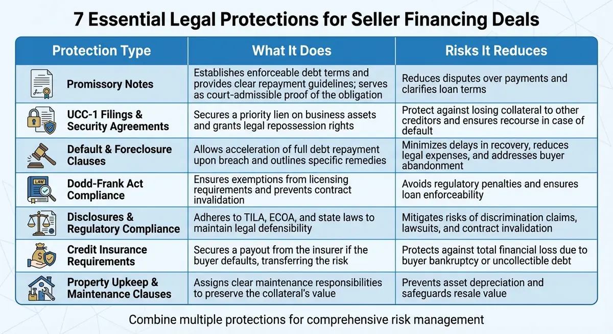 Top Legal Protections for Seller Financing Deals